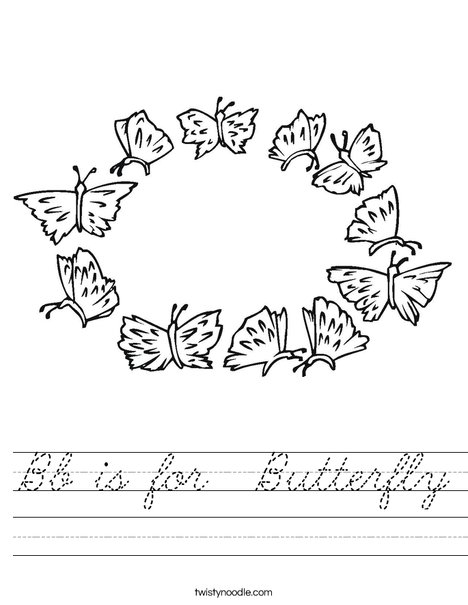 Butterfly Wreath Worksheet