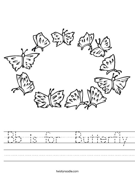 Butterfly Wreath Worksheet