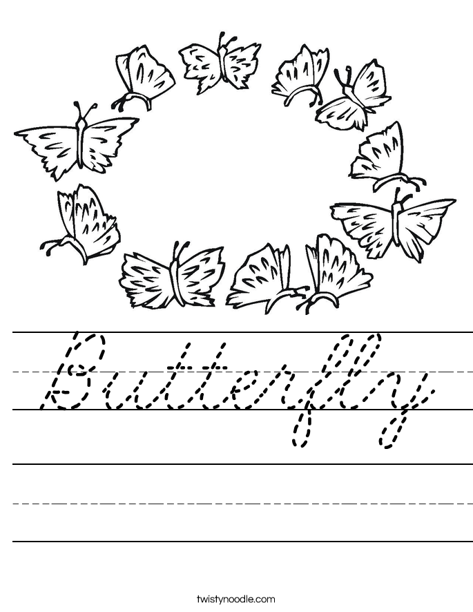 Butterfly Worksheet