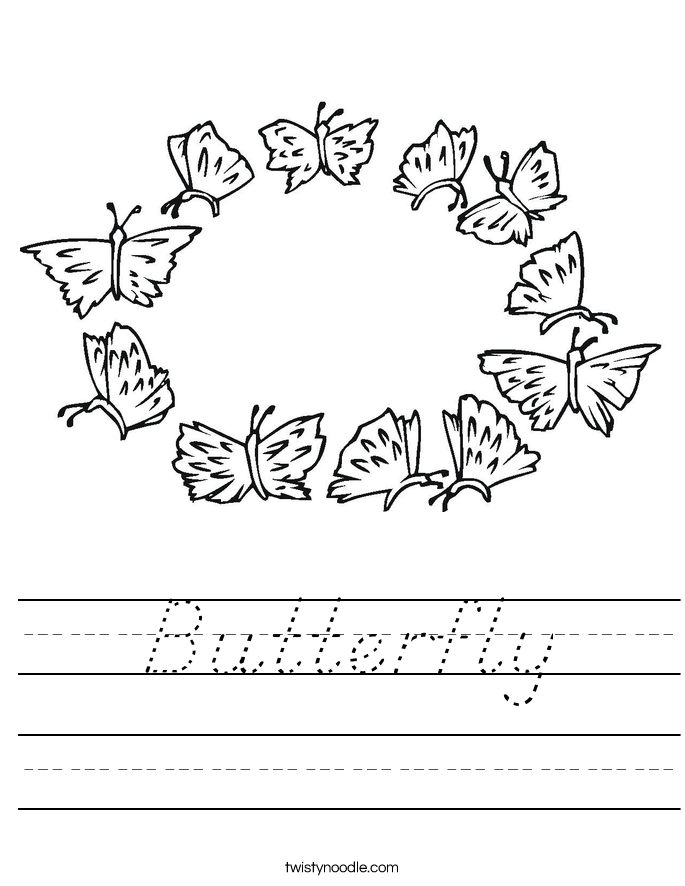 Butterfly Worksheet