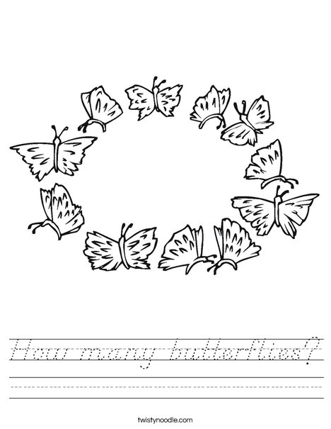 Butterfly Wreath Worksheet