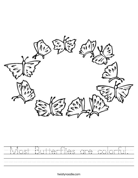 Butterfly Wreath Worksheet