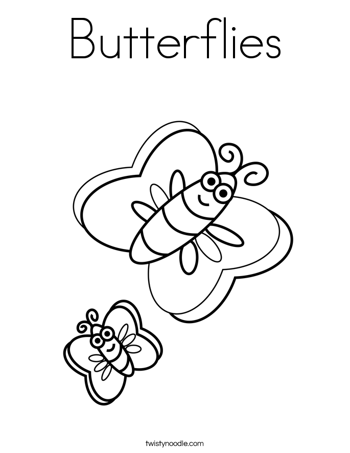 Butterflies Coloring Page