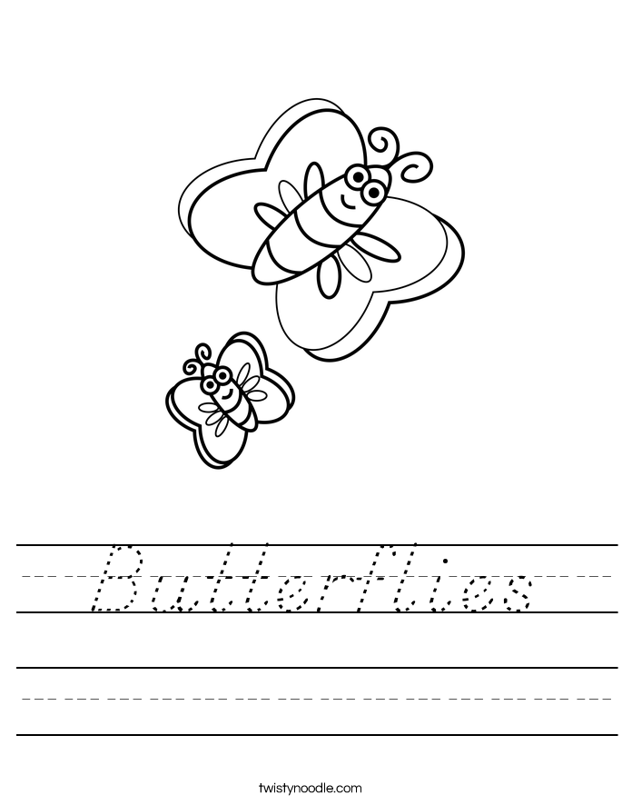 Butterflies Worksheet