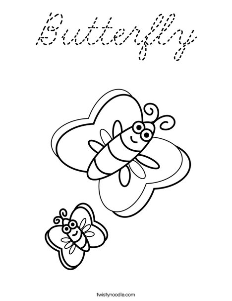 Butterflies Coloring Page