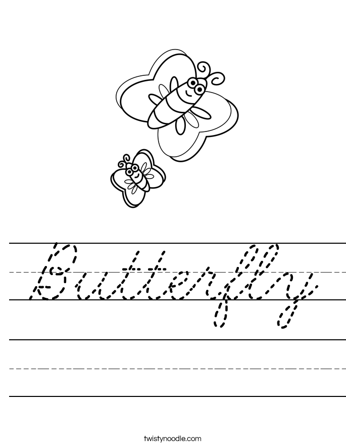 Butterfly Worksheet