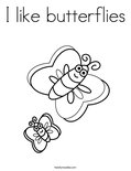 I like butterflies Coloring Page