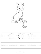 letter c worksheets twisty noodle