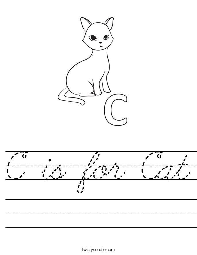 C is for Cat Worksheet