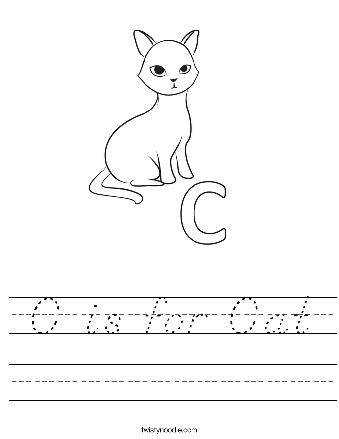 C is for Cat Worksheet