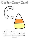 C is for Candy Corn! Coloring Page