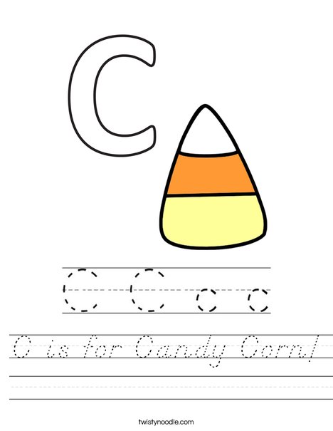 C is for Candy Corn Worksheet