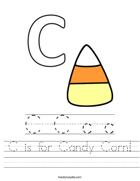 C is for Candy Corn Worksheet