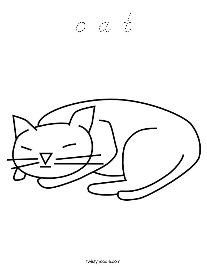 c a t Coloring Page