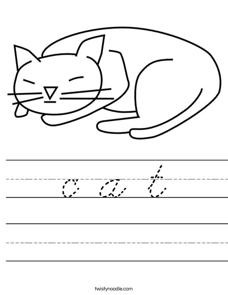 C is for Cat Worksheet