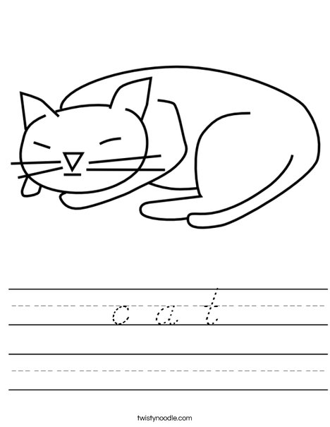 C is for Cat Worksheet