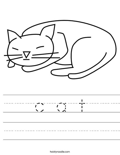 C is for Cat Worksheet