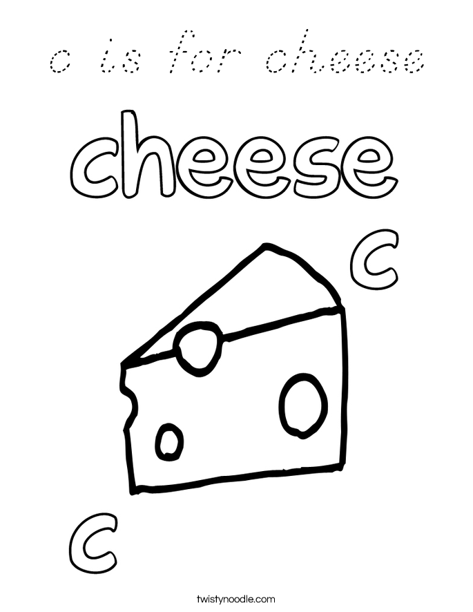 c is for cheese Coloring Page