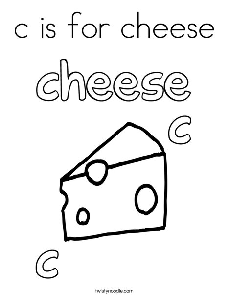 c is for cheese Coloring Page