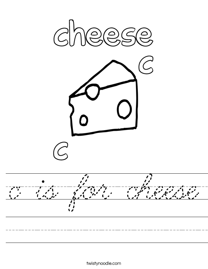 c is for cheese Worksheet