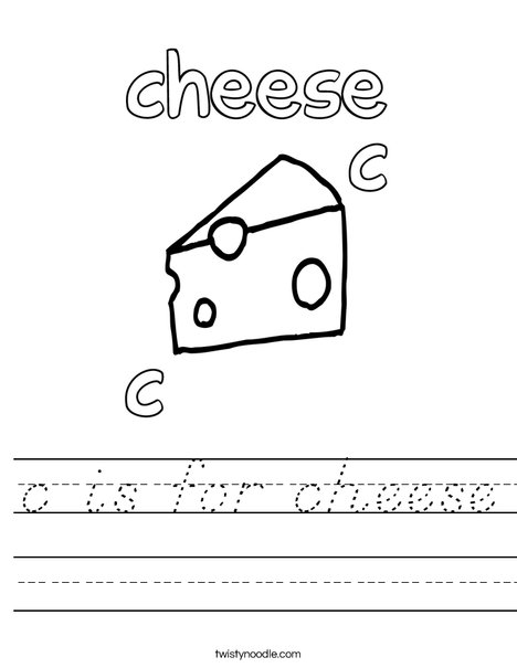 c is for cheese Worksheet