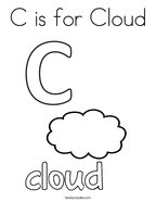 C is for Cloud Coloring Page
