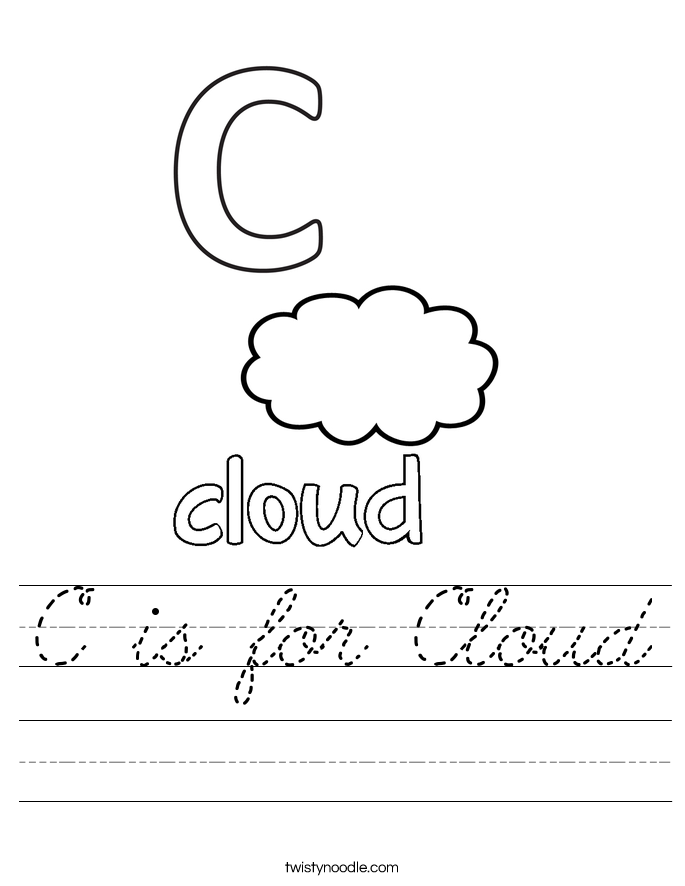 C is for Cloud Worksheet