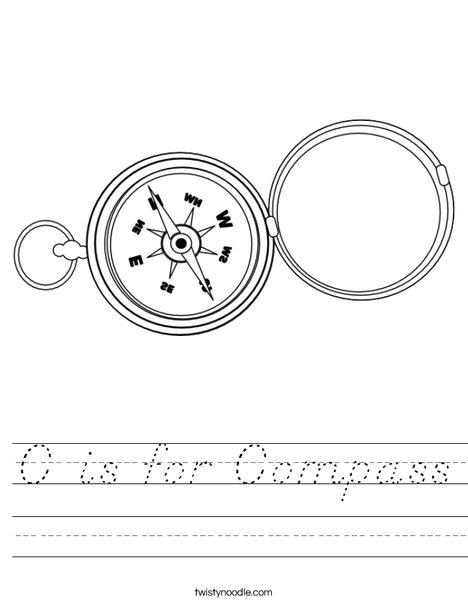 C is for Compass Worksheet