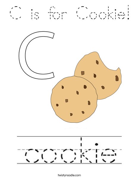 C is for Cookie! Coloring Page
