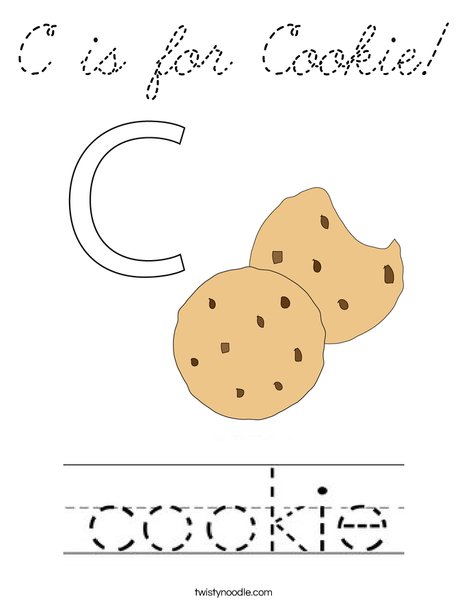 C is for Cookie! Coloring Page