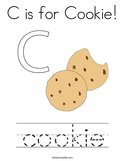 C is for Cookie Coloring Page