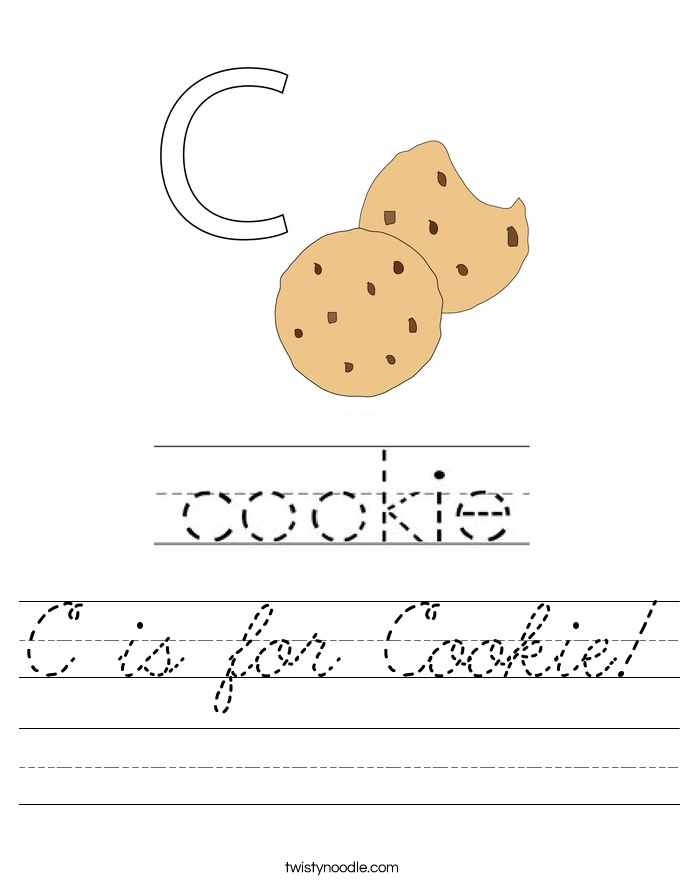 C is for Cookie! Worksheet