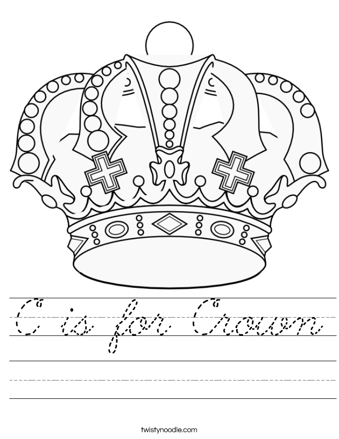 C is for Crown Worksheet