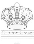 C is for Crown Worksheet