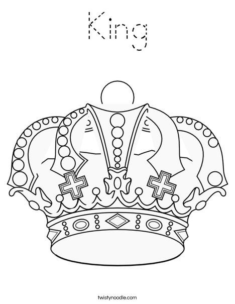 C is for Crown Coloring Page