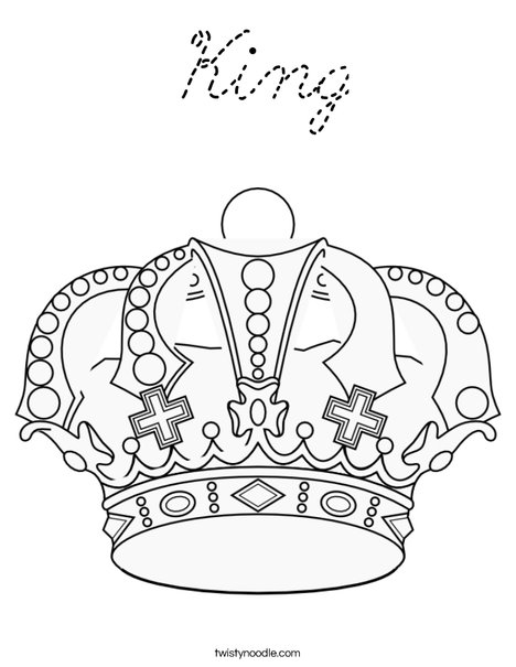 C is for Crown Coloring Page