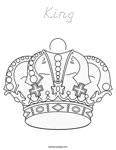 C is for Crown Coloring Page
