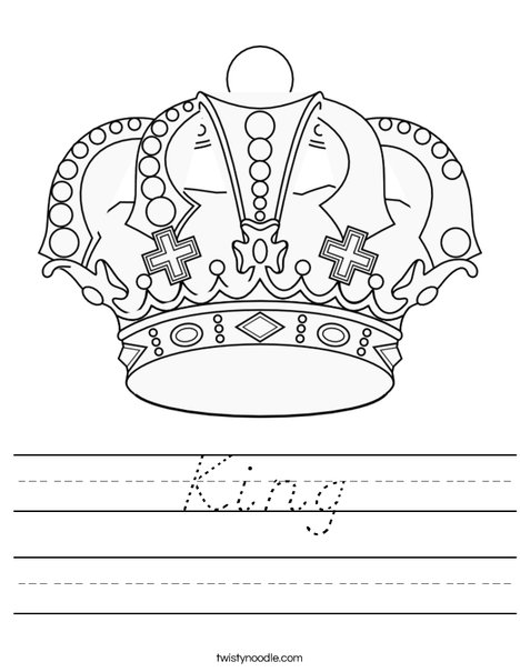 C is for Crown Worksheet