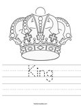 King Worksheet