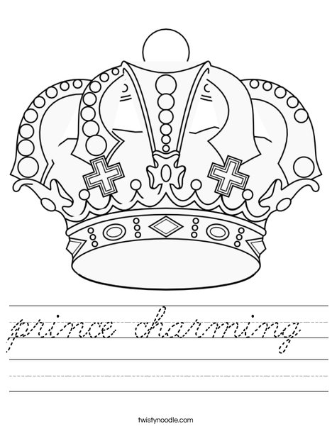 C is for Crown Worksheet