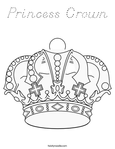 C is for Crown Coloring Page