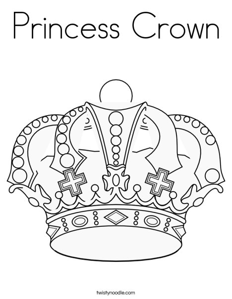 C is for Crown Coloring Page