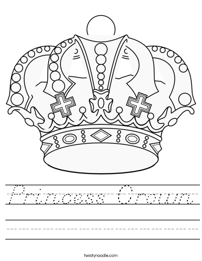 Princess Crown Worksheet