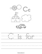 C is for Handwriting Sheet
