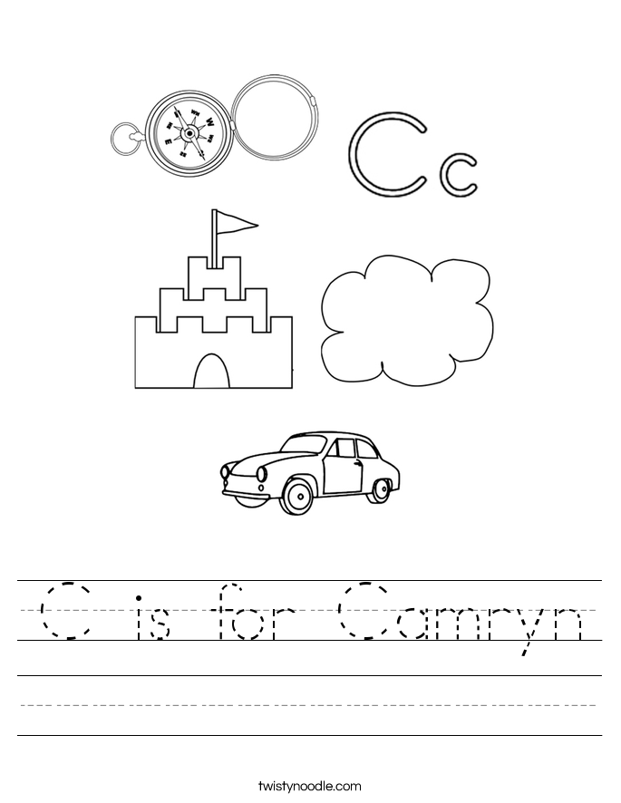 C is for Camryn Worksheet