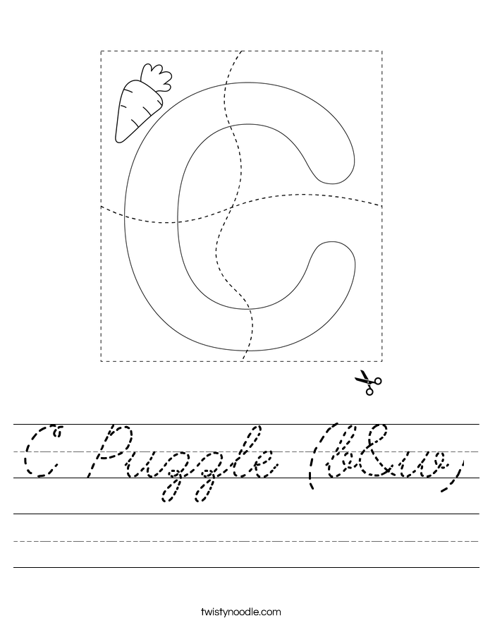 C Puzzle (b&w) Worksheet