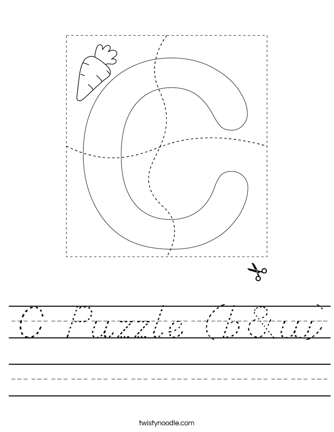 C Puzzle (b&w) Worksheet