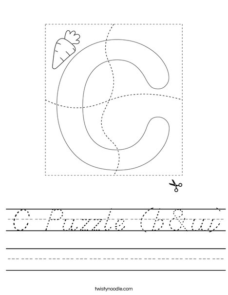 C Puzzle (b&w) Worksheet