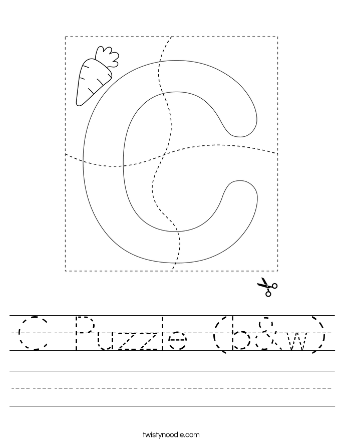 C Puzzle (b&w) Worksheet