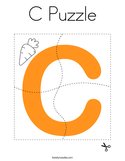 C Puzzle Coloring Page